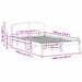 Cadru de pat cu headboard Maro 135 x 190 cm Lemn masiv de pin - WALTI WALTI
