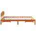 Cadru de pat cu headboard Maro 135 x 190 cm Lemn masiv de pin - WALTI WALTI