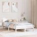 Cadru de pat cu headboard Alb 120 x 190 cm Lemn masiv de pin - WALTI WALTI