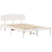 Cadru de pat cu headboard Alb 120 x 190 cm Lemn masiv de pin - WALTI WALTI