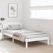 Cadru de pat cu headboard Alb 100 x 200 cm Lemn masiv de pin - WALTI WALTI