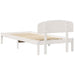 Cadru de pat cu headboard Alb 100 x 200 cm Lemn masiv de pin - WALTI WALTI