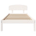 Cadru de pat cu headboard Alb 100 x 200 cm Lemn masiv de pin - WALTI WALTI