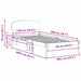 Cadru de pat cu headboard Maro 100 x 200 cm Lemn masiv de pin - WALTI WALTI