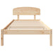 Cadru de pat cu headboard Maro 90 x 200 cm Lemn masiv de pin - WALTI WALTI