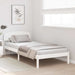 Cadru de pat cu headboard Alb 90 x 200 cm Lemn masiv de pin - WALTI WALTI