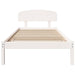 Cadru de pat cu headboard Alb 90 x 200 cm Lemn masiv de pin - WALTI WALTI