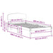 Cadru de pat cu headboard Maro 90 x 200 cm Lemn masiv de pin - WALTI WALTI