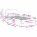 Cadru de pat cu headboard Maro 80 x 200 cm Lemn masiv de pin - WALTI WALTI