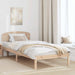 Cadru de pat cu headboard Maro 90 x 190 cm Lemn masiv de pin - WALTI WALTI