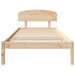 Cadru de pat cu headboard Maro 90 x 190 cm Lemn masiv de pin - WALTI WALTI