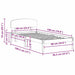 Cadru de pat cu headboard Maro 90 x 190 cm Lemn masiv de pin - WALTI WALTI