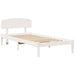 Cadru de pat cu headboard Alb 90 x 190 cm Lemn masiv de pin - WALTI WALTI