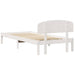 Cadru de pat cu headboard Alb 90 x 190 cm Lemn masiv de pin - WALTI WALTI