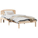 Cadru de pat cu headboard Maro 75 x 190 cm Lemn masiv de pin - WALTI WALTI