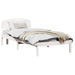 Cadru de pat cu headboard Alb 75 x 190 cm Lemn masiv de pin - WALTI WALTI
