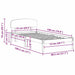 Cadru de pat cu headboard Maro 75 x 190 cm Lemn masiv de pin - WALTI WALTI