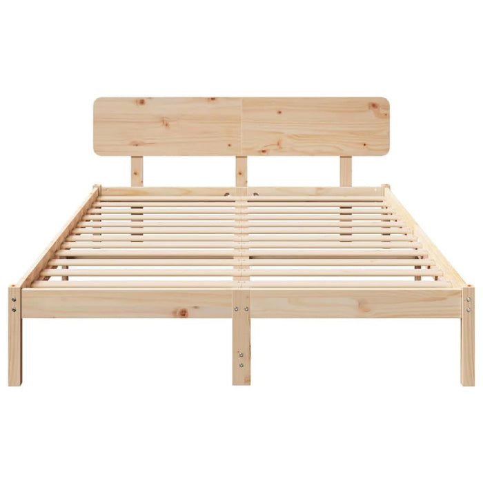 Cadru de pat cu headboard natural 200 x 200 cm - WALTI WALTI