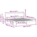 Cadru de pat cu headboard Maroniu cerat 200 x 200 cm - WALTI WALTI