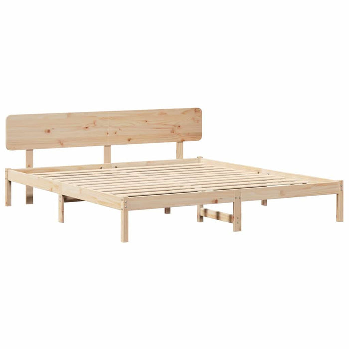 Cadru de pat cu headboard natural 180 x 200 cm - WALTI WALTI
