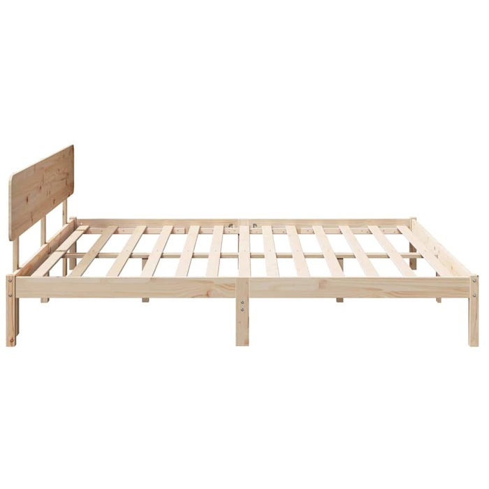 Cadru de pat cu headboard natural 180 x 200 cm - WALTI WALTI