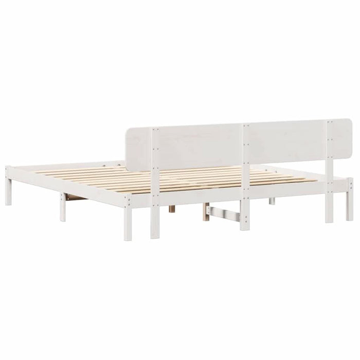 Cadru de pat cu headboard Alb 180 x 200 cm - WALTI WALTI