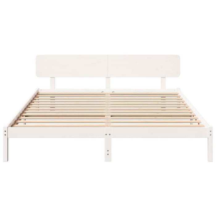Cadru de pat cu headboard Alb 180 x 200 cm - WALTI WALTI