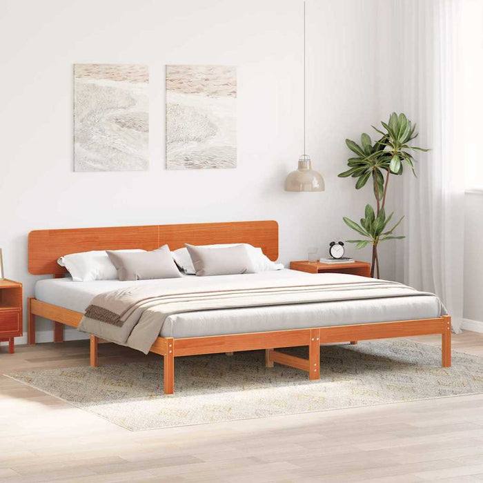 Cadru de pat cu headboard Maroniu cerat 180 x 200 cm - WALTI WALTI