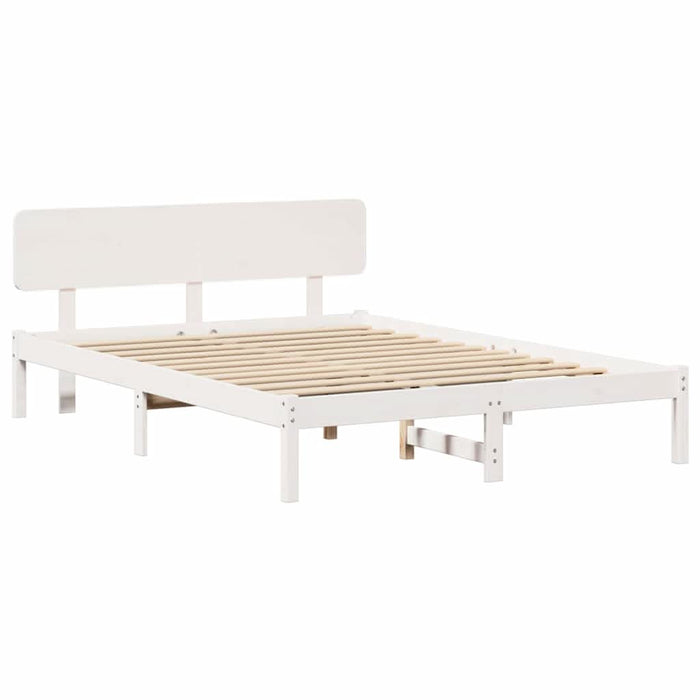 Cadru de pat cu headboard Alb 160 x 200 cm - WALTI WALTI