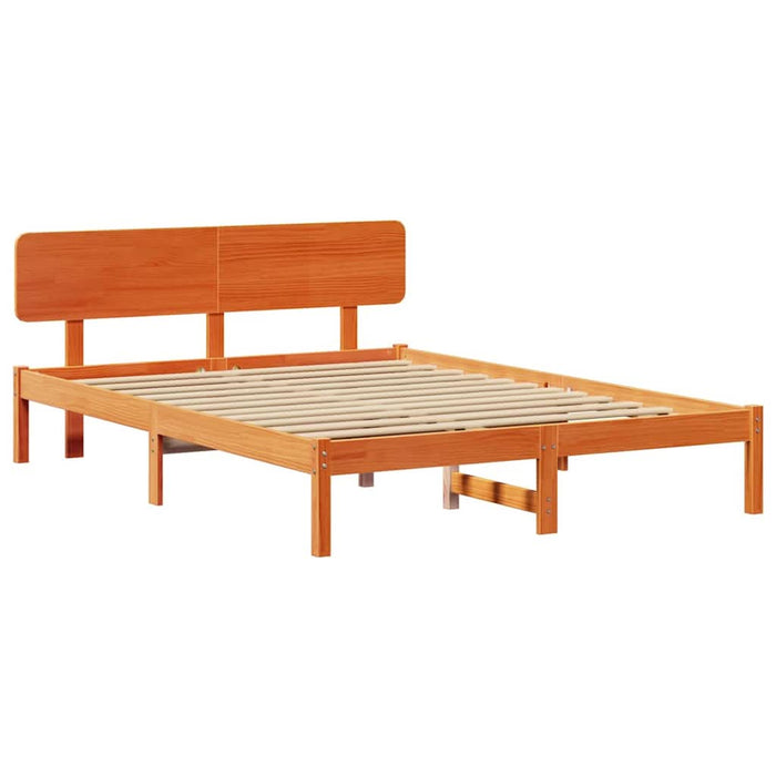 Cadru de pat cu headboard Maroniu cerat 160 x 200 cm - WALTI WALTI