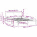 Cadru de pat cu headboard Maroniu cerat 160 x 200 cm - WALTI WALTI