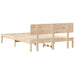 Cadru de pat cu headboard natural 140 x 200 cm - WALTI WALTI
