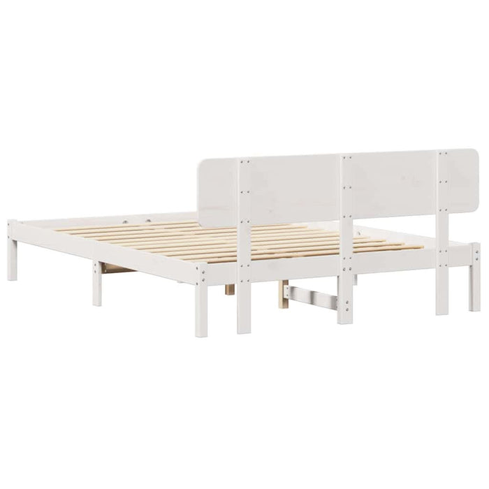 Cadru de pat cu headboard Alb 140 x 200 cm - WALTI WALTI