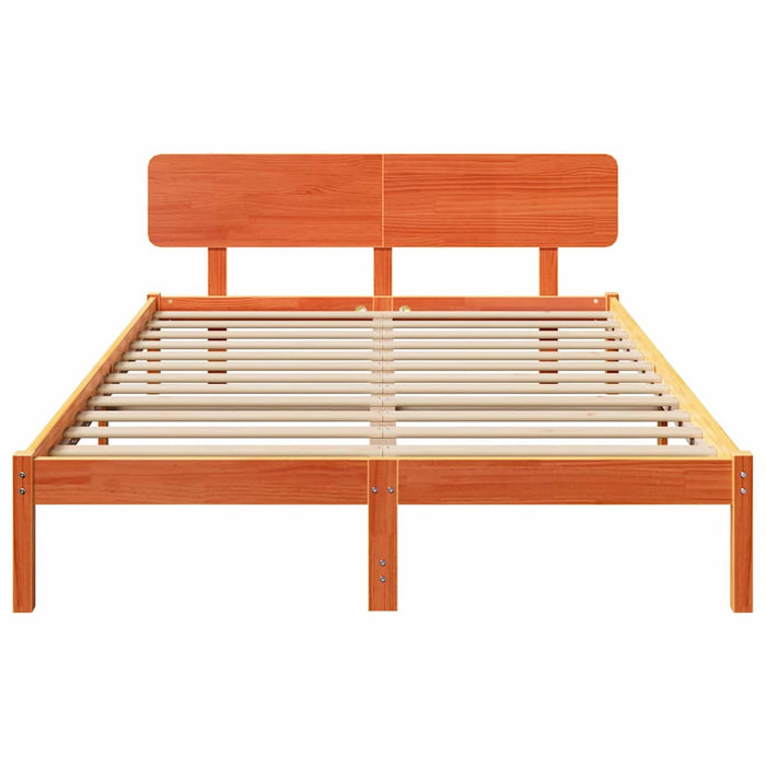 Cadru de pat cu headboard Maroniu cerat 140 x 200 cm - WALTI WALTI