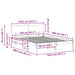 Cadru de pat cu headboard Maroniu cerat 140 x 200 cm - WALTI WALTI