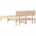Cadru de pat cu headboard natural 140 x 190 cm - WALTI WALTI