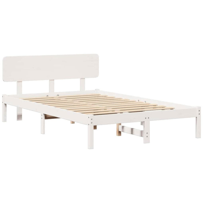 Cadru de pat cu headboard Alb 140 x 190 cm - WALTI WALTI