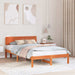 Cadru de pat cu headboard Maroniu cerat 140 x 190 cm - WALTI WALTI