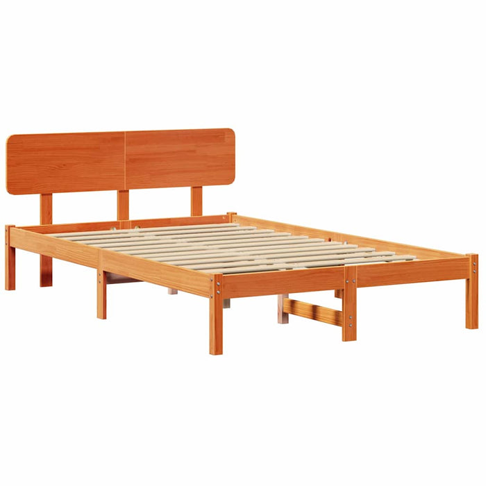Cadru de pat cu headboard Maroniu cerat 140 x 190 cm - WALTI WALTI