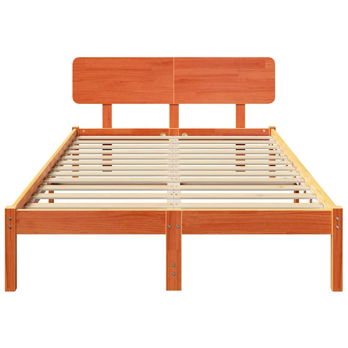 Cadru de pat cu headboard Maroniu cerat 140 x 190 cm - WALTI WALTI