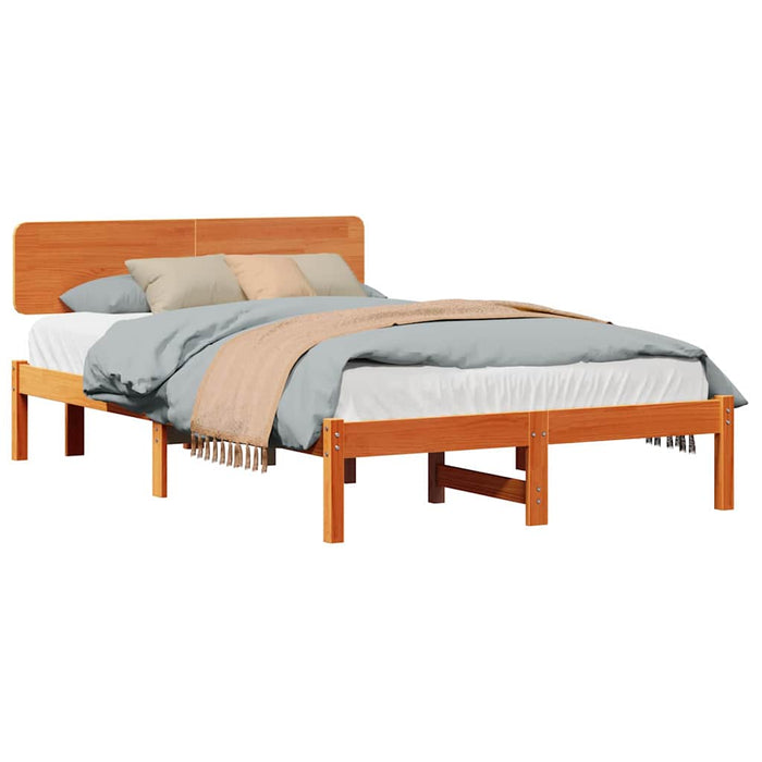 Cadru de pat cu headboard Maroniu cerat 140 x 190 cm - WALTI WALTI