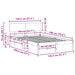 Cadru de pat cu headboard Maroniu cerat 140 x 190 cm - WALTI WALTI