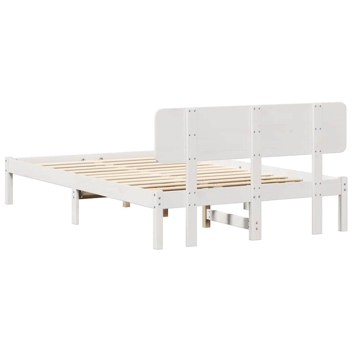Cadru de pat cu headboard Alb 135 x 190 cm - WALTI WALTI