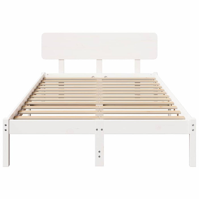 Cadru de pat cu headboard Alb 135 x 190 cm - WALTI WALTI