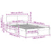 Cadru de pat cu headboard Alb 135 x 190 cm - WALTI WALTI