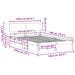 Cadru de pat cu headboard Maroniu cerat 135 x 190 cm - WALTI WALTI