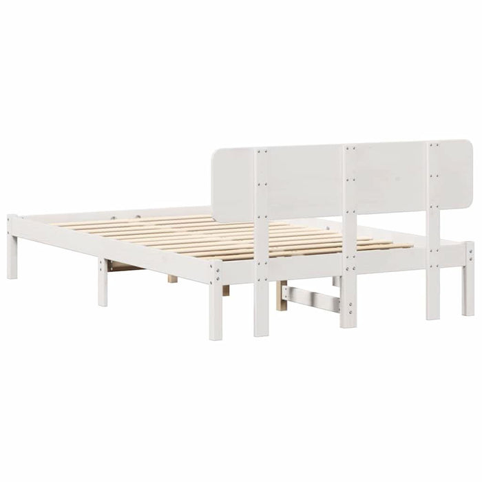 Cadru de pat cu headboard Alb 120 x 190 cm - WALTI WALTI