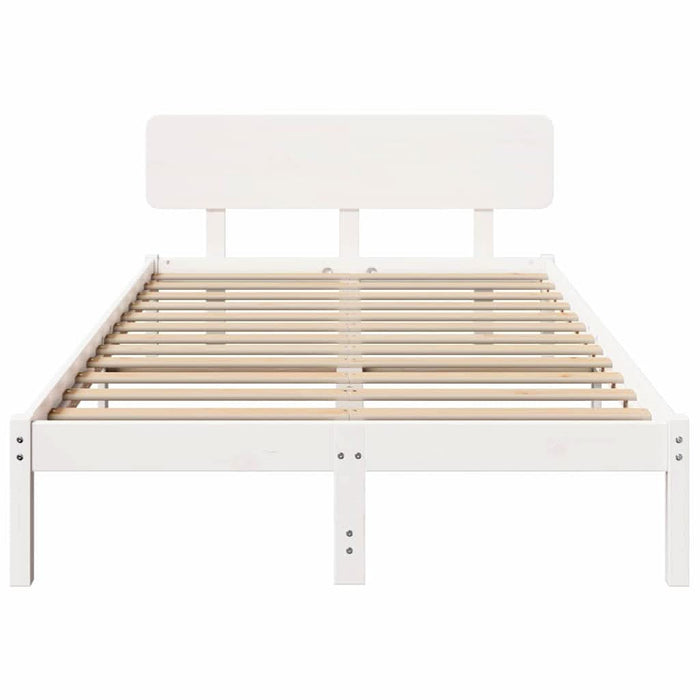 Cadru de pat cu headboard Alb 120 x 190 cm - WALTI WALTI