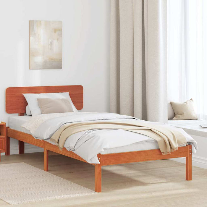 Cadru de pat cu headboard Maroniu cerat 90 x 200 cm - WALTI WALTI