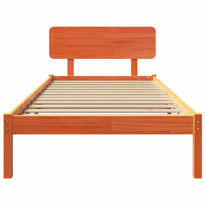Cadru de pat cu headboard Maroniu cerat 90 x 200 cm - WALTI WALTI